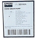 Plastic Drum Pump 15-55 Gal, Size  ea